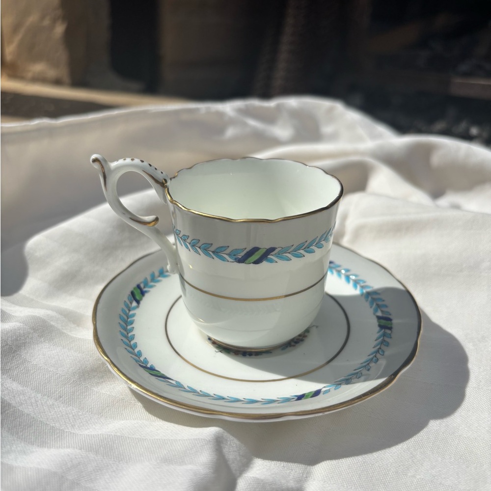 Classic White and Blue Mug with Gold Accents “The President”